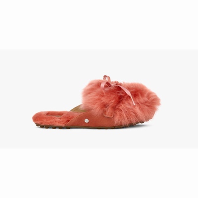 Mocassins UGG Shaine Fluff Mulher Terracota | PT-FGPVD